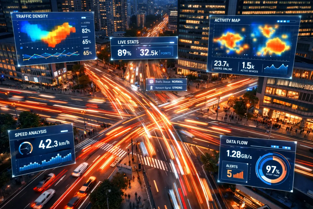 Real-time AI optimization dashboard monitoring Google Ads audience behavior and performance metrics